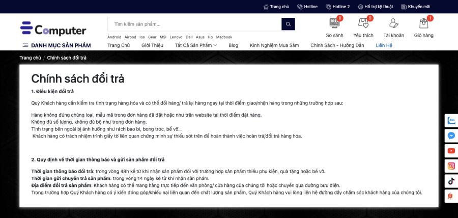 Chính sách - Hướng dẫn