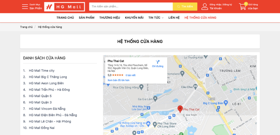 Hệ thống cửa hàng