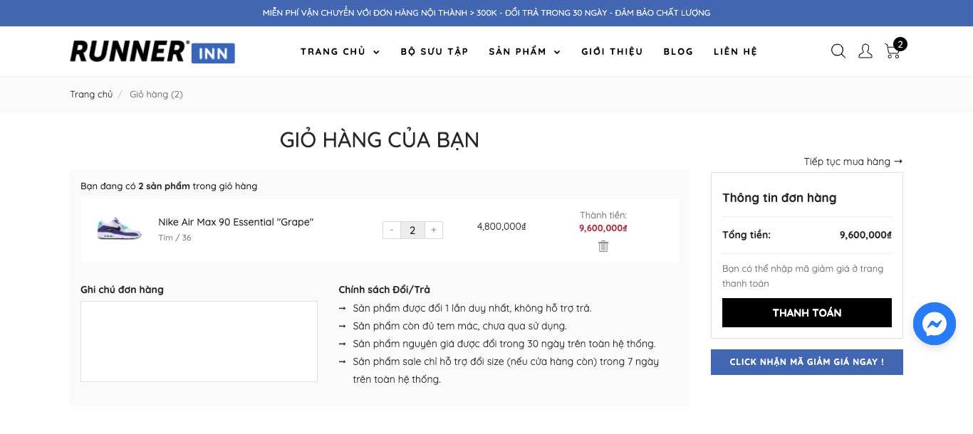 giỏ hàng